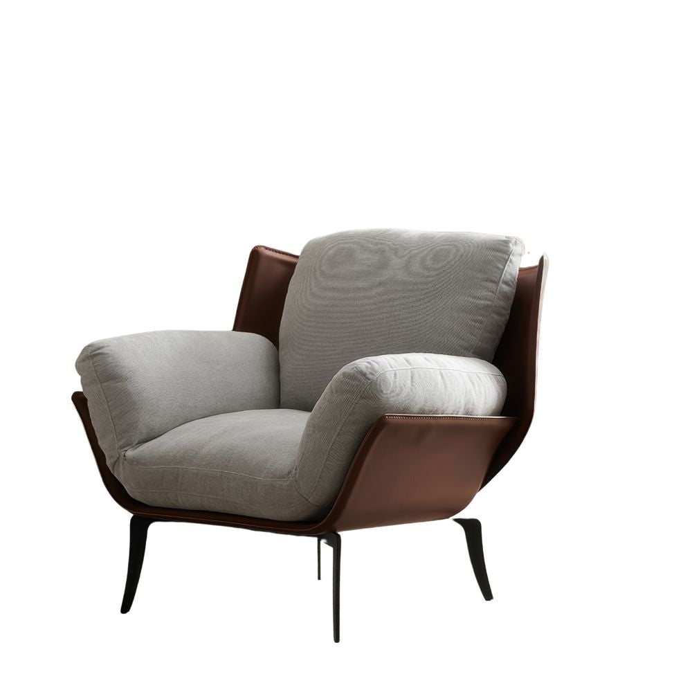Italian minimalist lounge chair — a comfortable single-seat sofa.