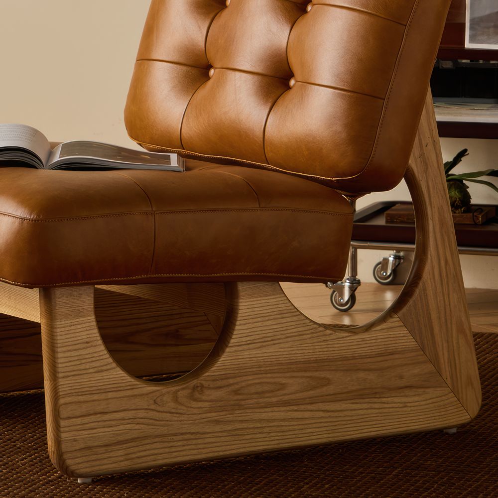 Solid Wood Lounge Chair.