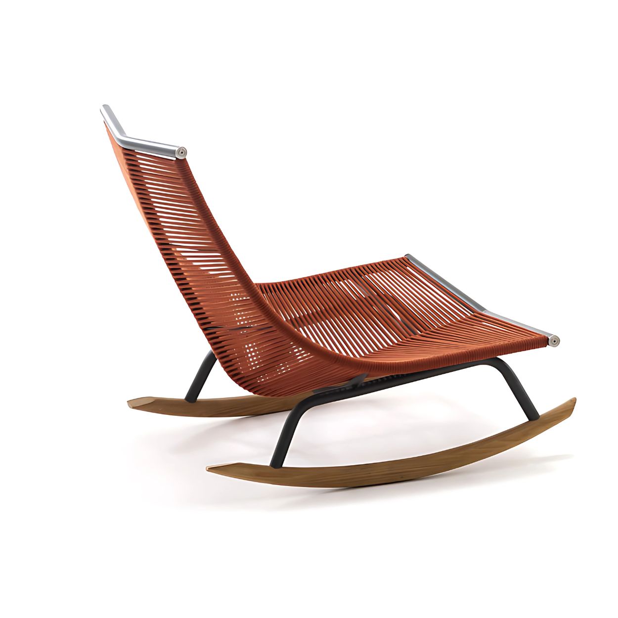 Modern Nordic Rattan Rocking Chair Outdoor Balcony Sofa