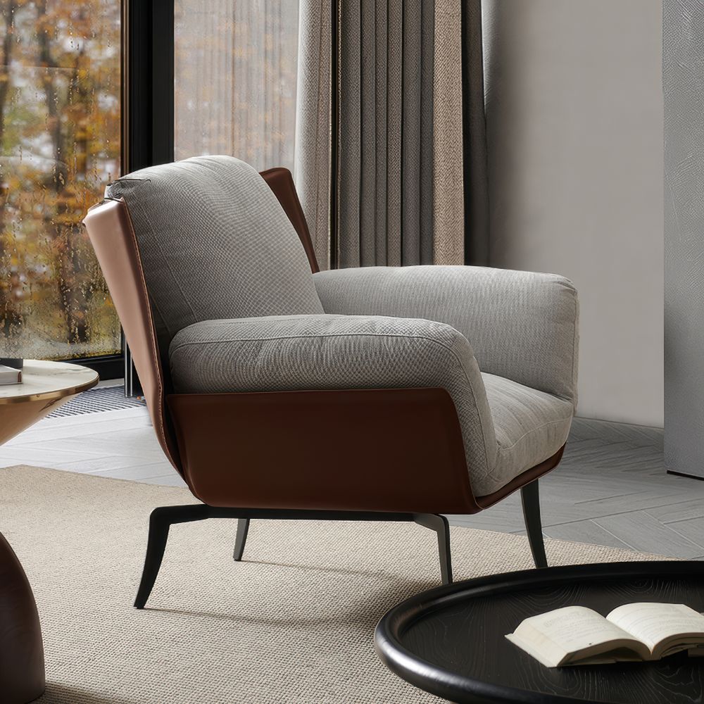 Italian minimalist lounge chair — a comfortable single-seat sofa.