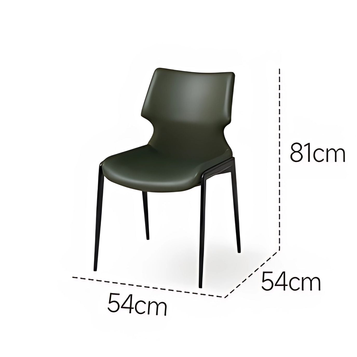 Light luxury metal backrest stool saddle leather dining chair