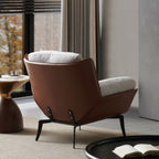 Italian minimalist lounge chair — a comfortable single-seat sofa.