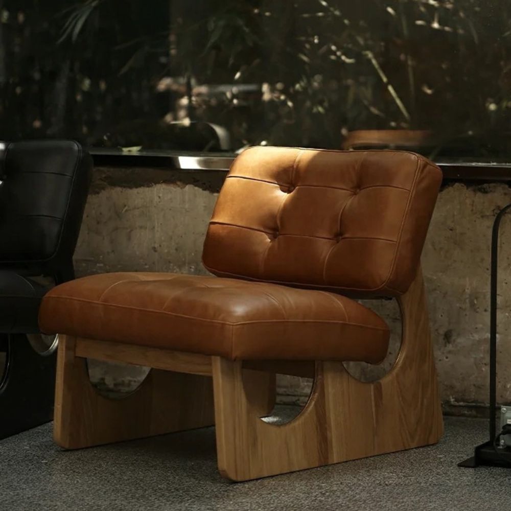 Solid Wood Lounge Chair.