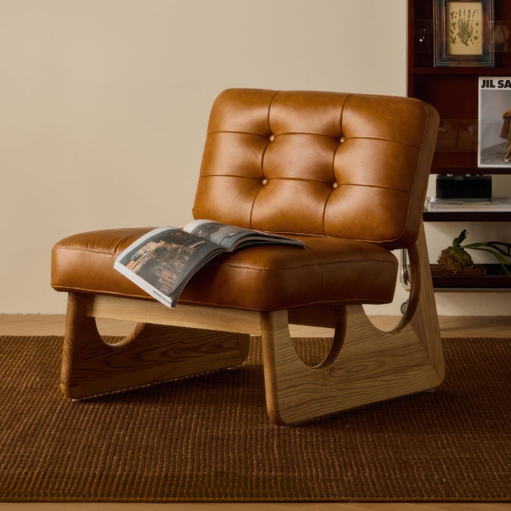 Solid Wood Lounge Chair.