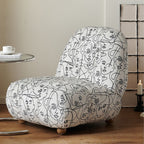 Italian style printed fabric lounge chair