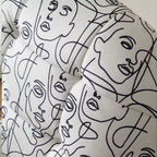 Italian style printed fabric lounge chair