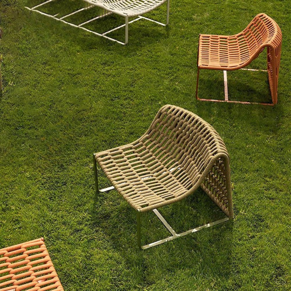 Patio Rope Lounge Chair – Outdoor Rattan Leisure Chair