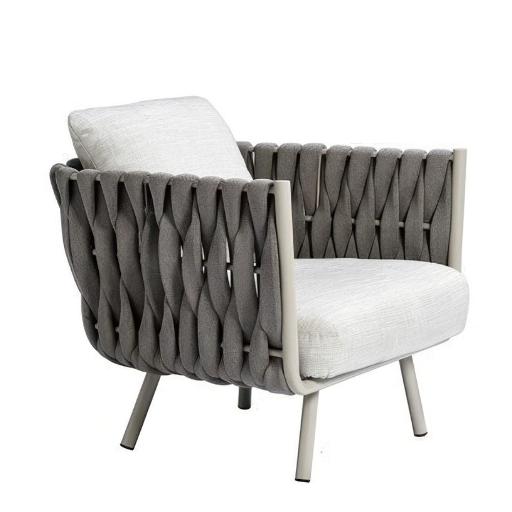 Nordic Style Outdoor Rope Rattan Chair for Garden