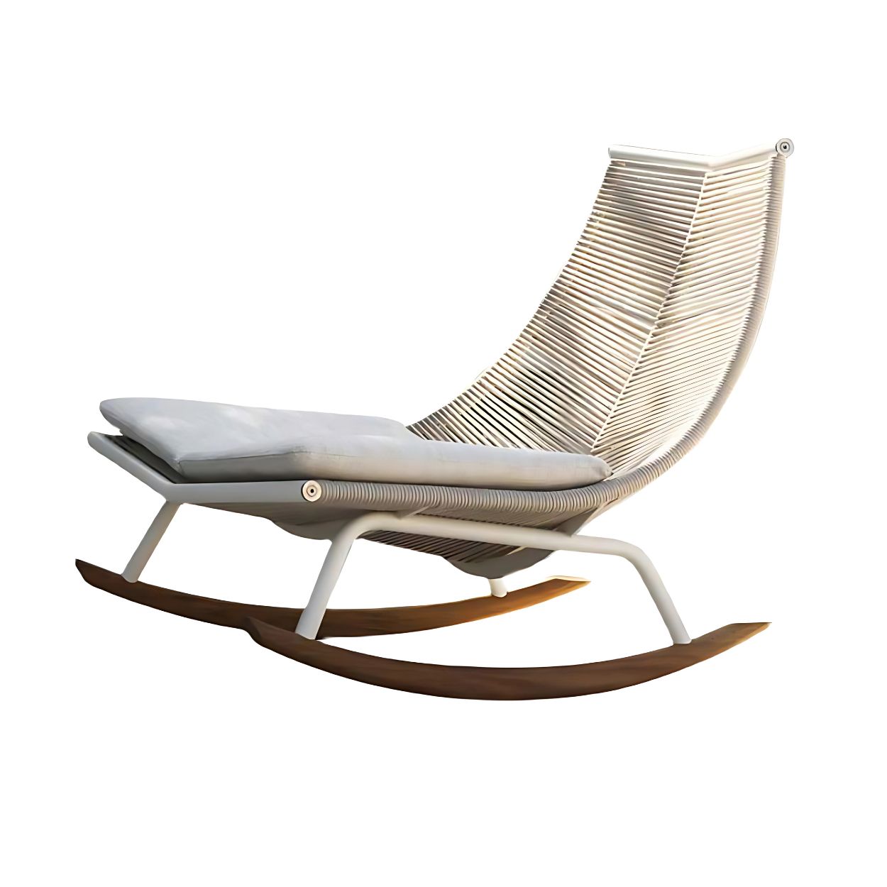 Modern Nordic Rattan Rocking Chair Outdoor Balcony Sofa
