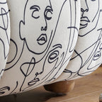 Italian style printed fabric lounge chair