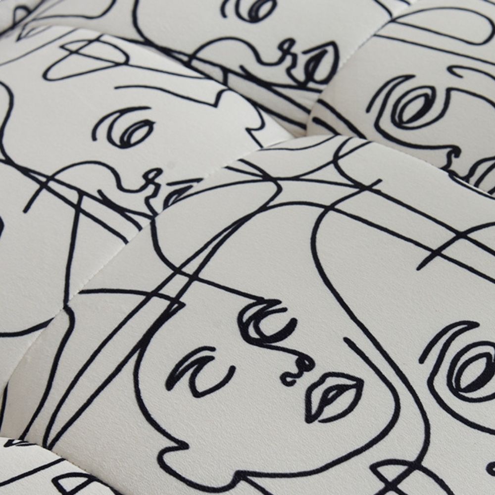 Italian style printed fabric lounge chair