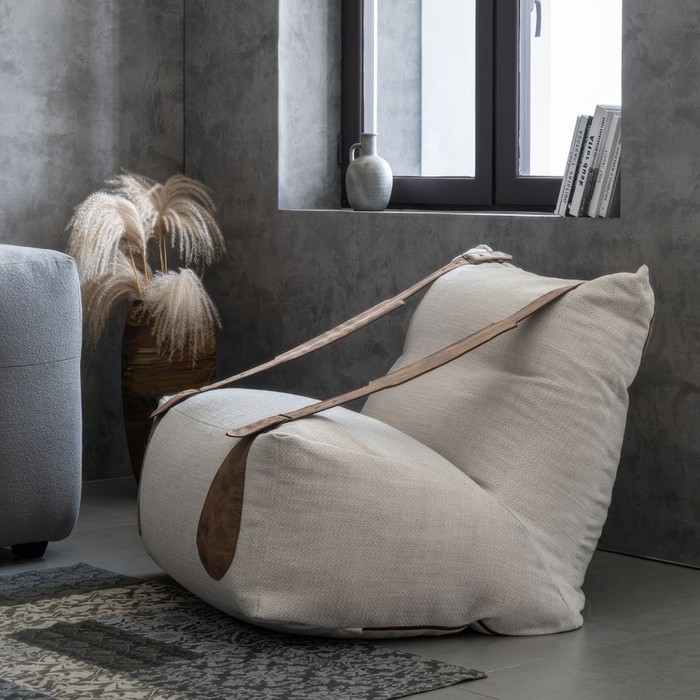 Strap-Back Minimalist Bean Bag Chair