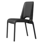 Saddle leather modern light luxury dining chair