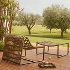 Patio Rope Lounge Chair – Outdoor Rattan Leisure Chair