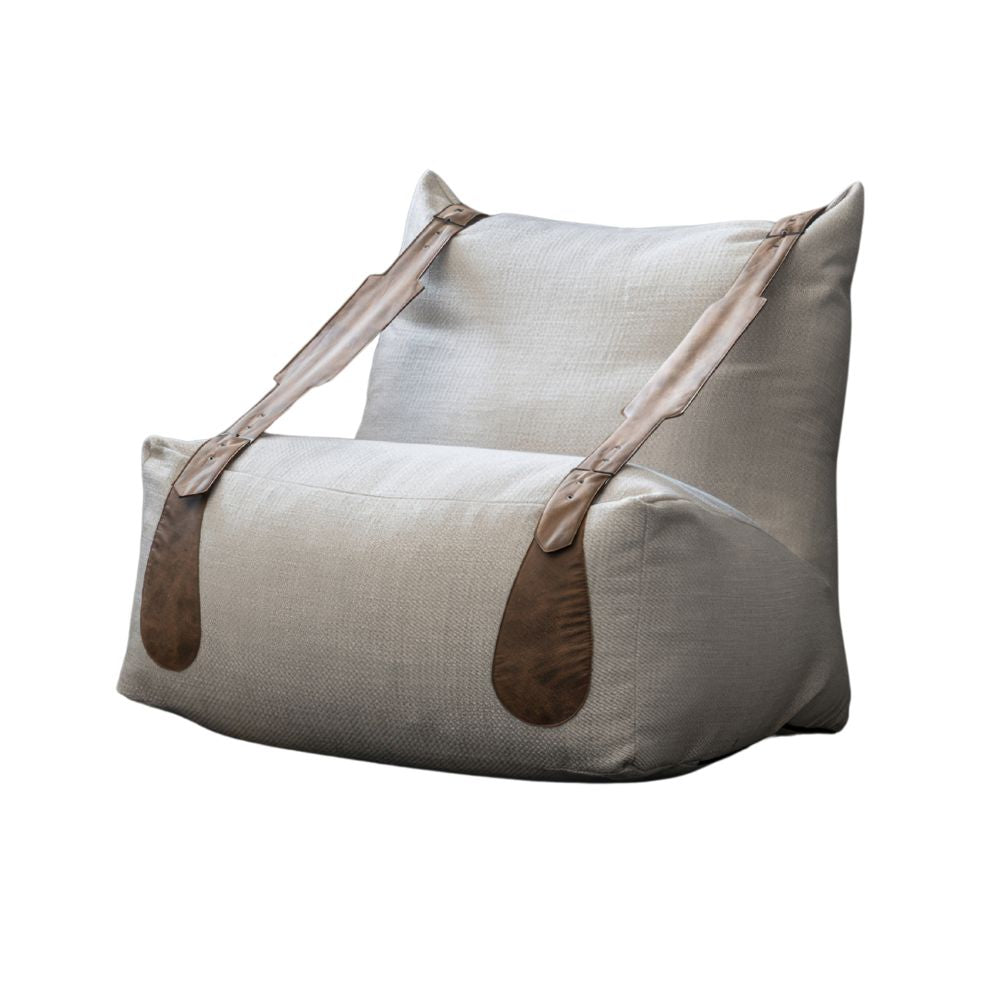Strap-Back Minimalist Bean Bag Chair