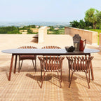 Modern Woven Rope Rattan Chair for Courtyard & Café