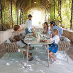 Nordic Style Outdoor Rope Rattan Chair for Garden