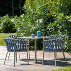 Modern Woven Rope Rattan Chair for Courtyard & Café