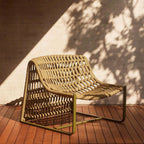 Patio Rope Lounge Chair – Outdoor Rattan Leisure Chair