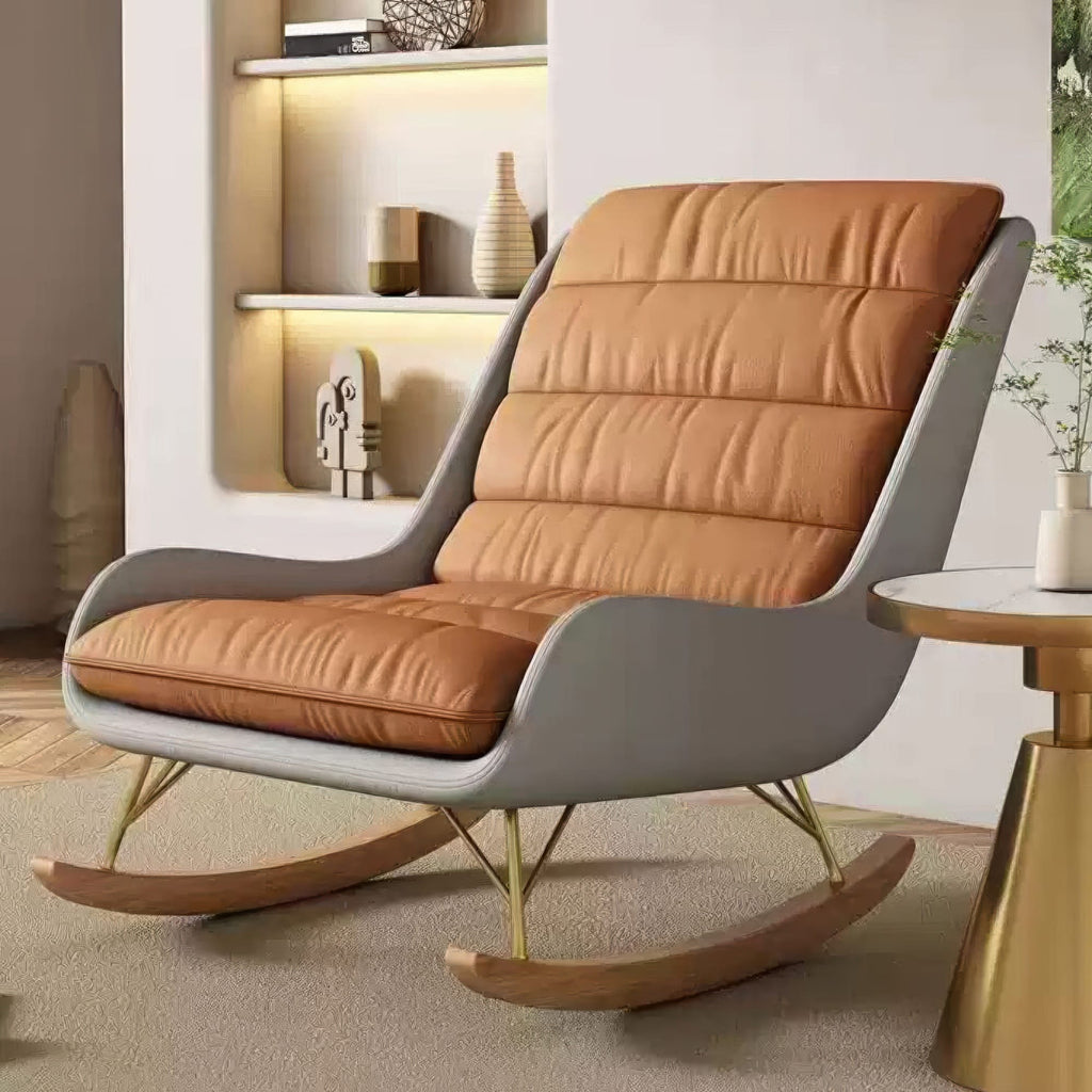 Nordic Luxury Fabric Recliner, Single Sofa Chair for Living Room and Balcony